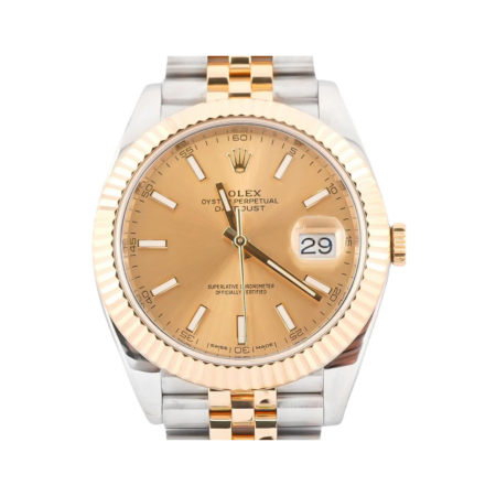 Rolex Datejust 41 Stainless Steel and Yellow Gold Champagne Dial 126333
