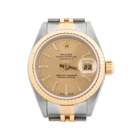 Rolex Lady-Datejust Stainless Steel and Yellow Gold Champagne Index Dial 79173