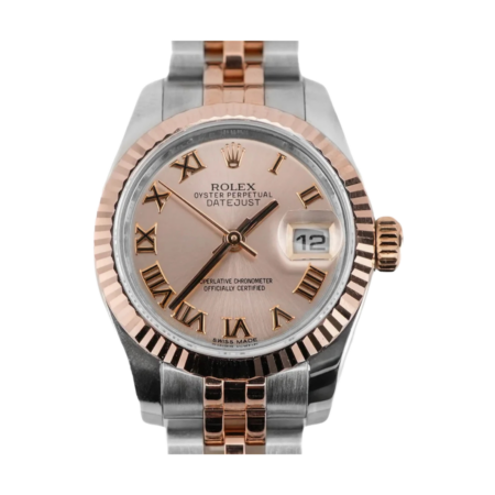 Rolex Lady-Datejust Stainless Steel and Rose Gold Pink Roman Dial 179171