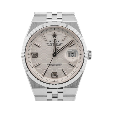 Rolex Land-Dweller Stainless Steel and White Gold White Arabic Dial 127334