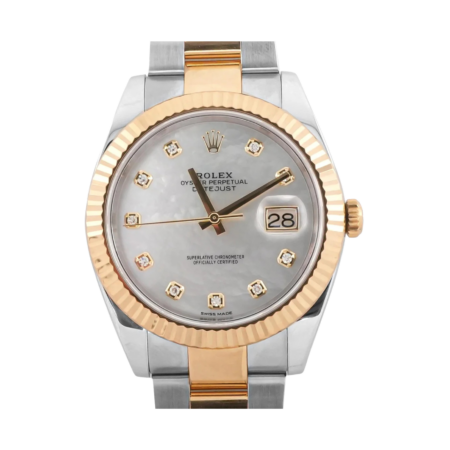 Rolex Datejust 41 Stainless Steel and Yellow Gold Mother of Pearl Diamond Dial 126333