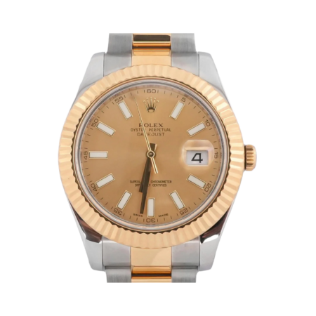 Rolex Datejust II Stainless Steel and Yellow Gold Champagne Dial 116333