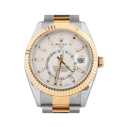 Rolex Sky-Dweller Stainless Steel and Yellow Gold White Dial 326933