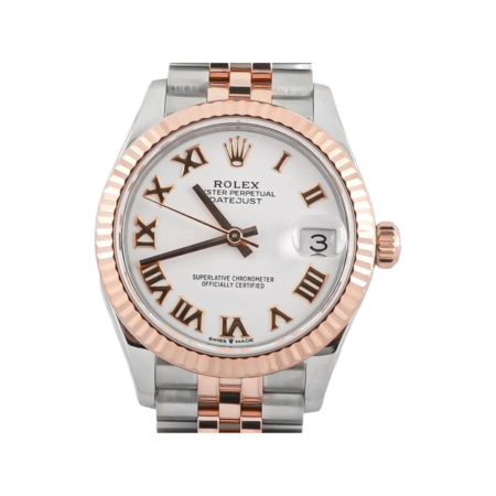 Rolex Datejust 31 Stainless Steel and Rose Gold White Roman Dial 278271