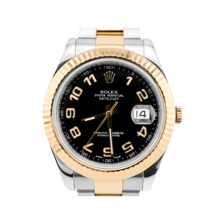 Rolex Datejust II Stainless Steel and Yellow Gold Black Arabic Dial 116333