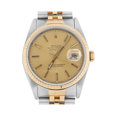 Rolex Datejust 36 Stainless Steel and Yellow Gold Champagne Dial 16233