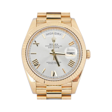 Rolex Day-Date 40 Yellow Gold White Roman Dial 228238