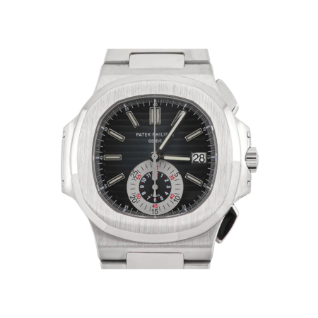 Patek Philippe Nautilus Chronograph Stainless Steel Blue Stick Dial 5980/1A-001