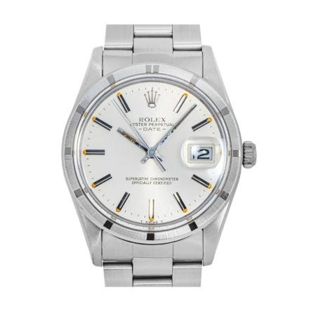 Rolex Oyster Perpetual Date Stainless Steel Silver Dial 15010