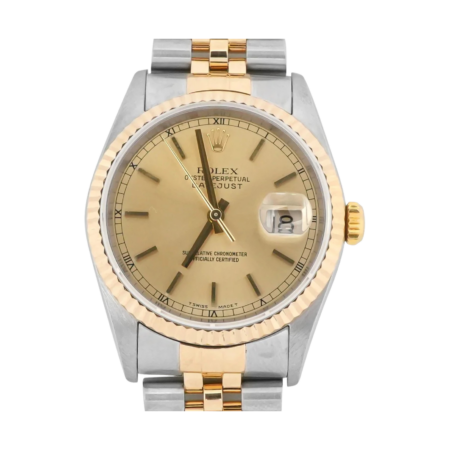 Rolex Datejust 36 Stainless Steel and Yellow Gold Champagne Dial 16233