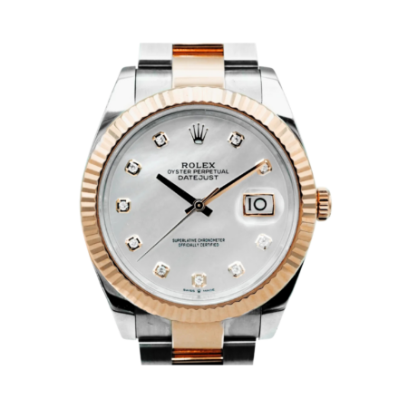 Rolex Datejust Stainless Steel and Rose Gold MOP Diamond Dial 126331