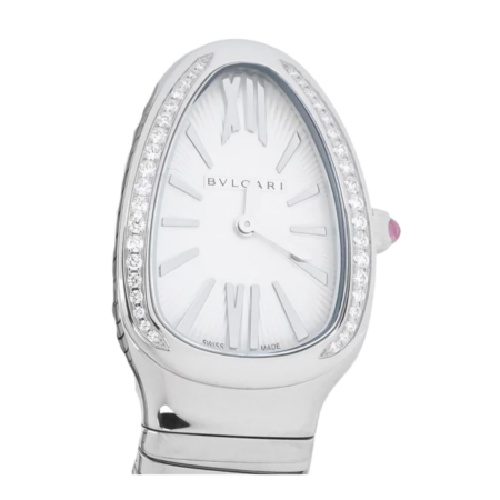 Bvlgari Serpenti Tubogas Stainless Steel Silver Roman Dial 101827