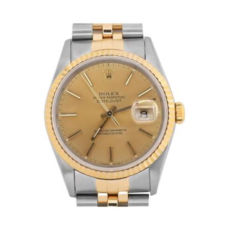 Rolex Datejust 36 Stainless Steel and Yellow Gold Champagne Dial 16233