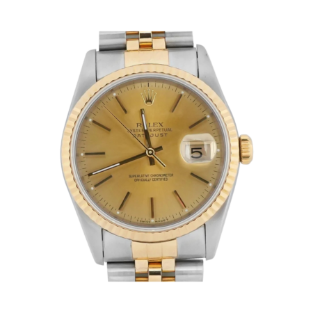 Rolex Datejust 36 Stainless Steel and Yellow Gold Champagne Dial 16233