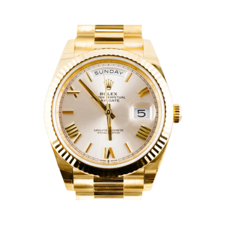 Rolex Day-Date 40 Yellow Gold Silver Roman Dial 228238