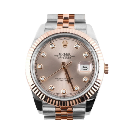 Rolex Datejust Stainless Steel and Rose Gold Sundust Diamond Dial 126331