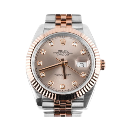 Rolex Datejust Stainless Steel and Rose Gold Sundust Diamond Dial 126331