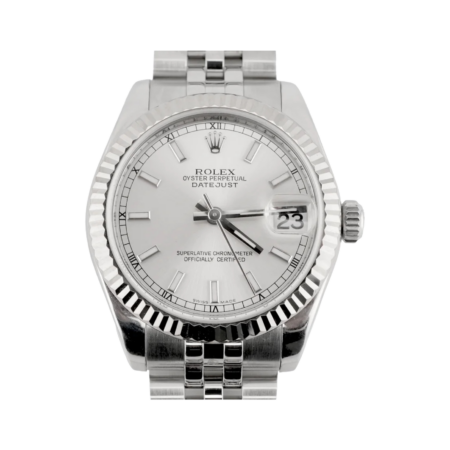 Rolex Datejust Stainless Steel and White Gold Silver Dial 178274