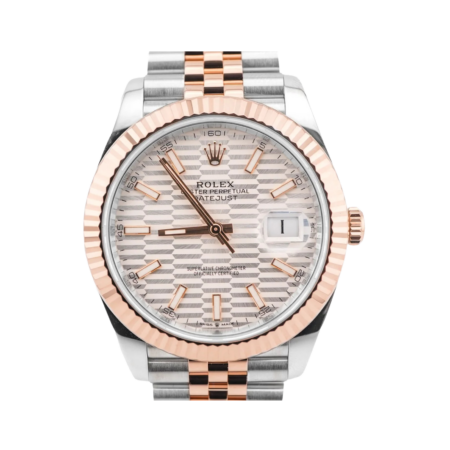 Rolex Datejust Steel and Rose Gold Silver Fluted Motif Dial 126331