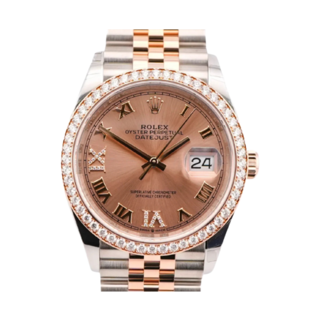 Rolex Datejust Steel and Rose Gold Rose Roman Diamond Dial 126281RBR