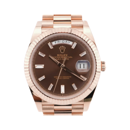 Rolex Day-Date 40 Rose Gold Brown Diamond Dial 228235