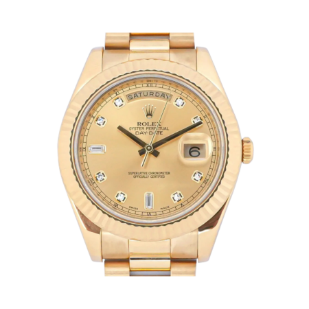Rolex Day-Date II Yellow Gold Champagne Diamond Dial 218238
