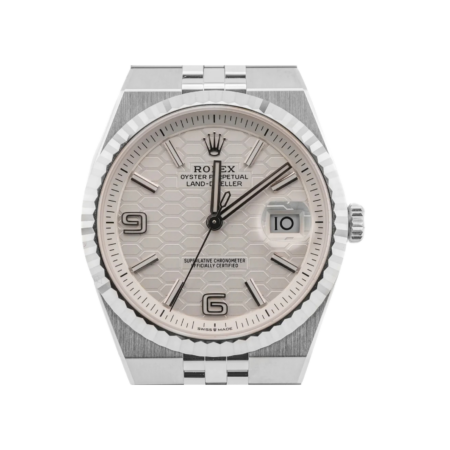 Rolex Land-Dweller Stainless Steel and White Gold White Arabic Dial 127334