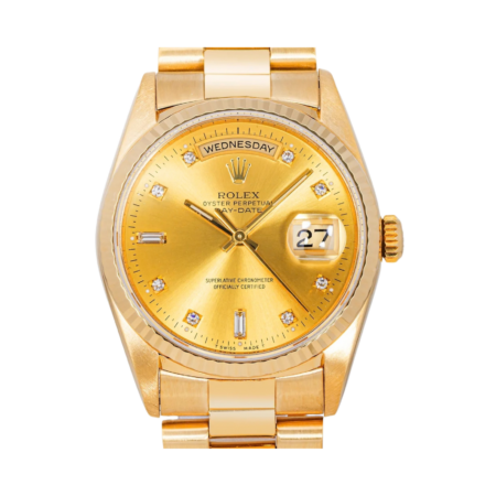 Rolex Day-Date 36 Yellow Gold Champagne Diamond Dial 18238
