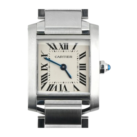Cartier Tank Française Stainless Steel Silver Roman Dial 2384