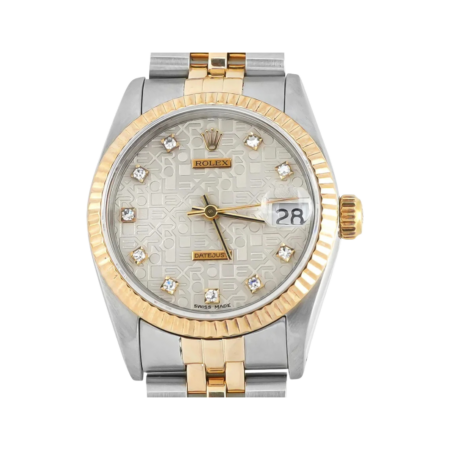 Rolex Datejust 31 Stainless Steel and Yellow Gold Silver Jubilee Diamond Dial 68273