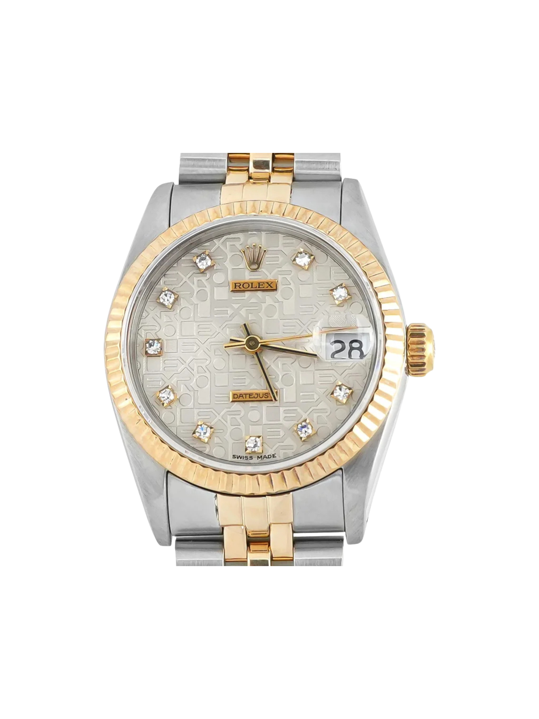 Rolex Datejust 31 Stainless Steel and Yellow Gold Silver Jubilee Diamond Dial 68273