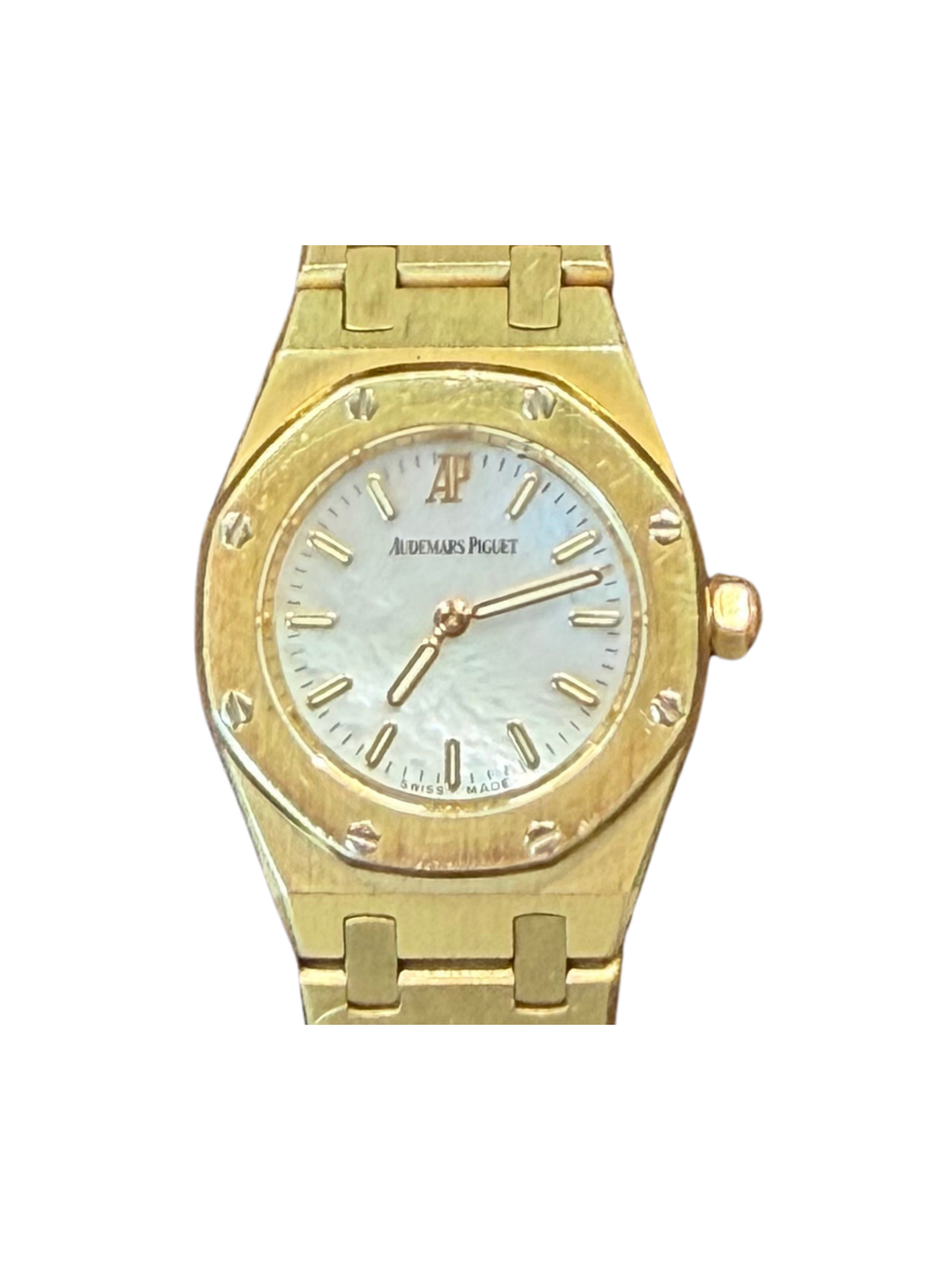 Audemars Piguet Lady Royal Oak Yellow Gold Mother of Pearl Dial 67075BA