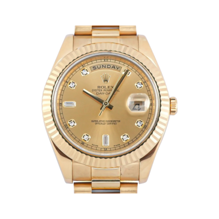 Rolex Day-Date II Yellow Gold Champagne Diamond Dial 218238