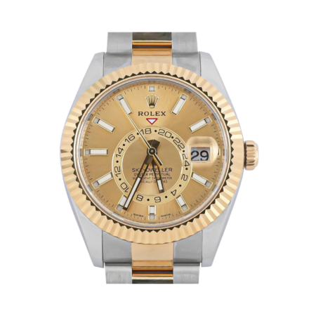 Rolex Sky-Dweller Stainless Steel and Yellow Gold Champagne Dial 326933