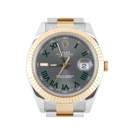 Rolex Datejust II Stainless Steel and Yellow Gold Wimbledon Roman Dial 116333