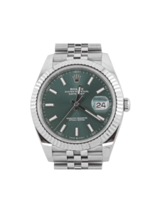 Rolex Datejust 41 Stainless Steel and White Gold Mint Green Dial 126334