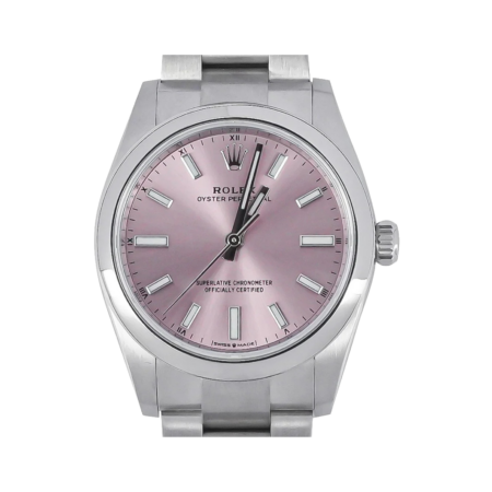 Rolex Oyster Perpetual Stainless Steel Pink Dial 124200