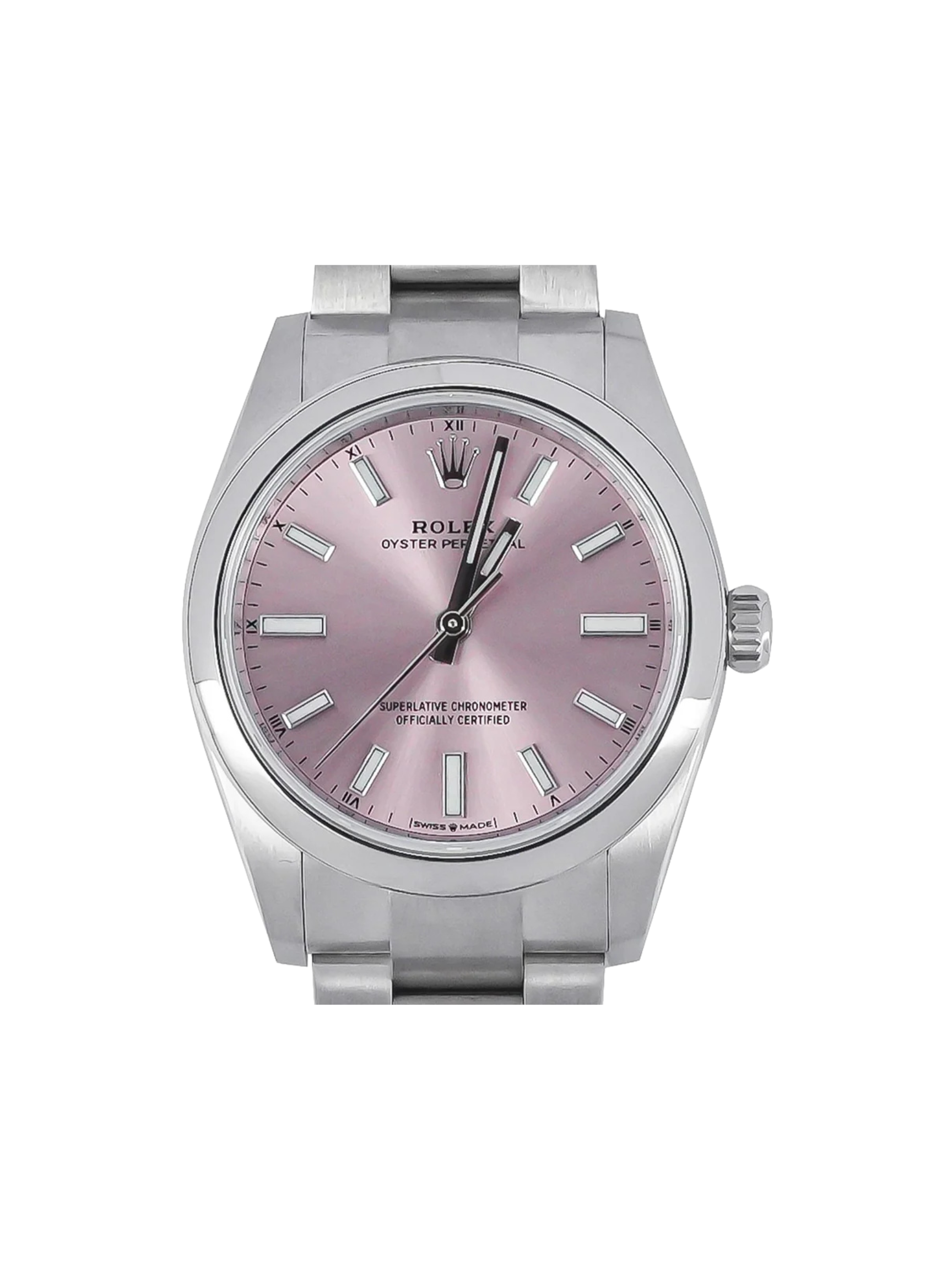 Rolex Oyster Perpetual Stainless Steel Pink Dial 124200