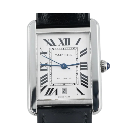 Cartier Tank Solo Stainless Steel Silver Roman Dial W5200027