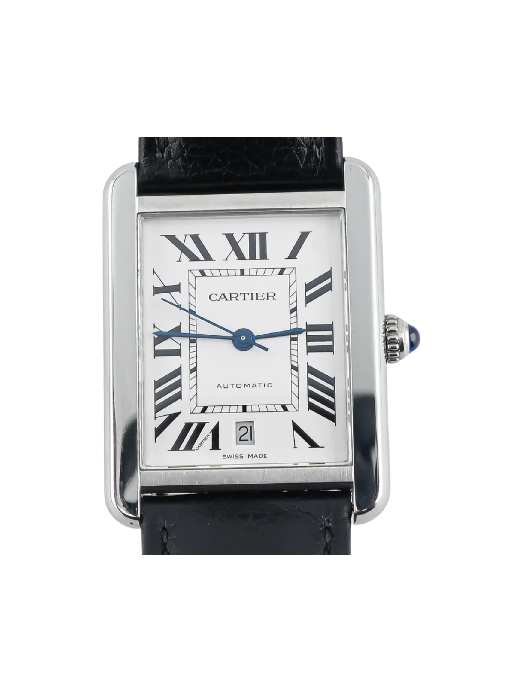 Cartier Tank Solo Stainless Steel Silver Roman Dial W5200027