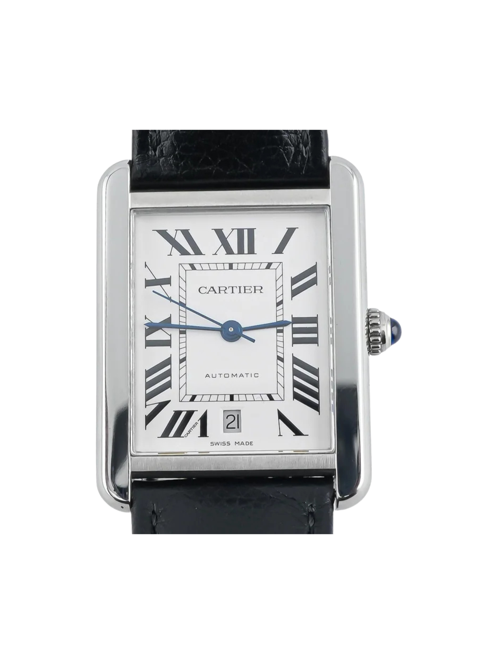 Cartier Tank Solo Stainless Steel Silver Roman Dial W5200027